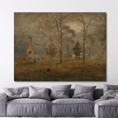 Giorno Grigio A Goochland George Inness gin33 quadro stampato su tela