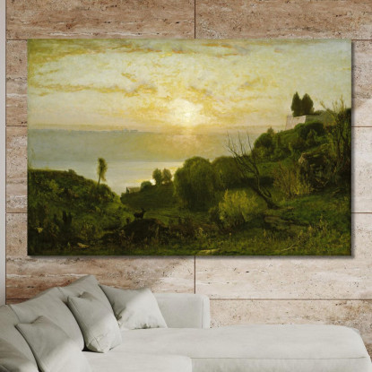 Lago Albano George Inness gin43 quadro stampato su tela
