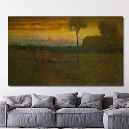 Paesaggio: Paesaggio Serale George Inness gin46 quadro stampato su tela