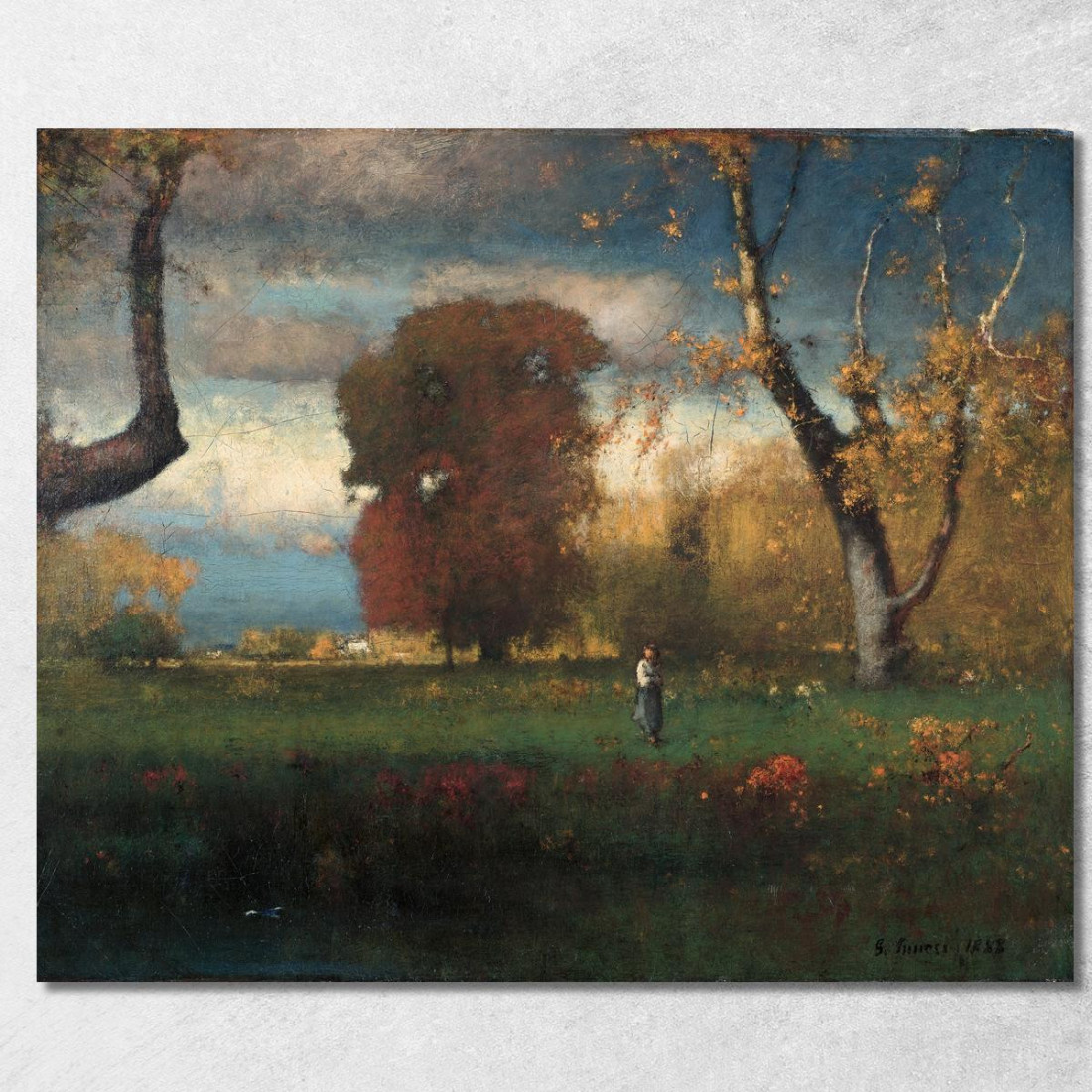 Paesaggio George Inness gin56 quadro stampato su tela Paesaggio George Inness gin56 quadro stampato su tela