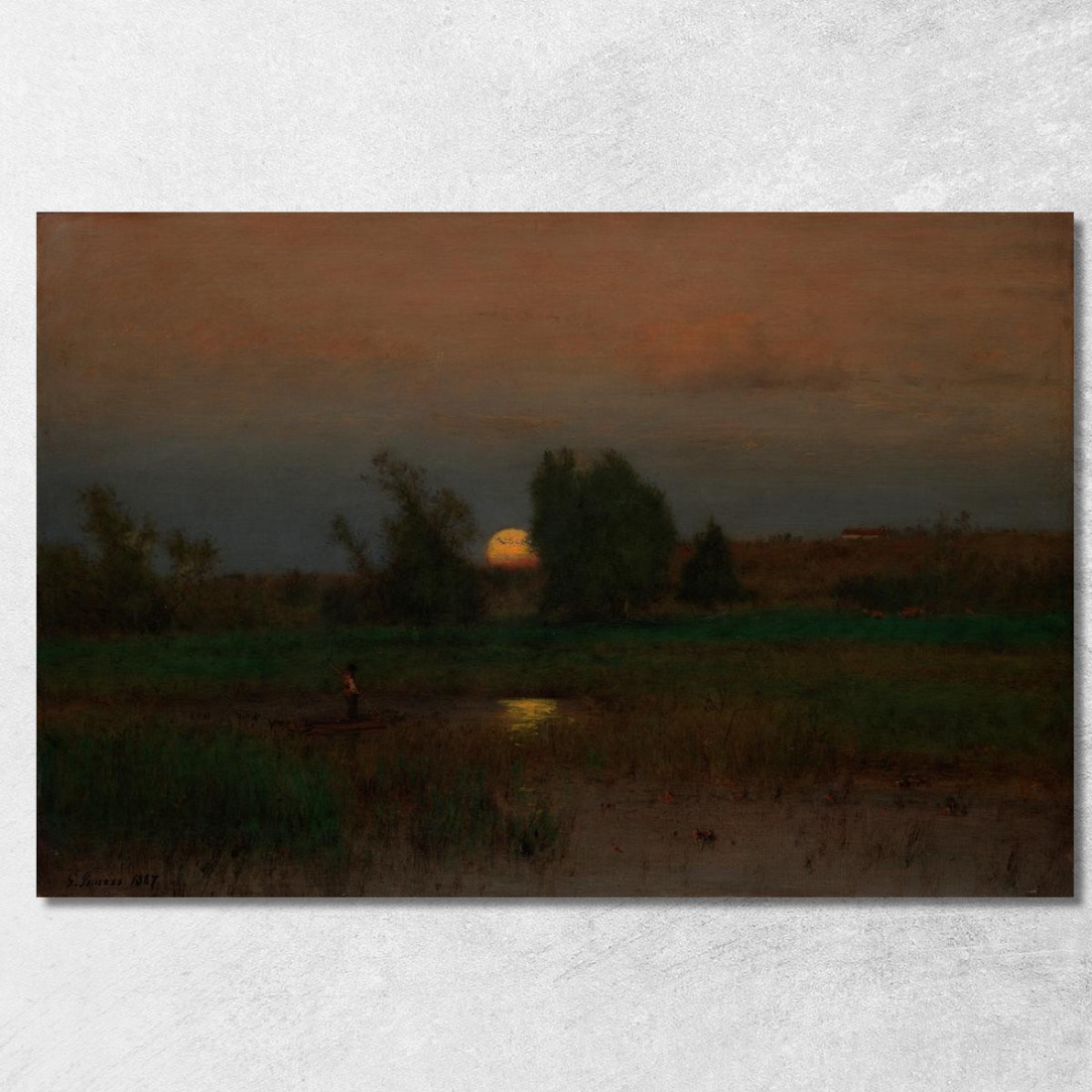 Moonrise George Inness gin64 quadro stampato su tela Moonrise George Inness gin64 quadro stampato su tela
