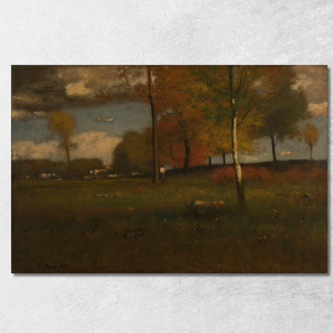 Vicino Al Villaggio Ottobre George Inness gin66 quadro stampato su tela Vicino Al Villaggio Ottobre George Inness gin66 quadro stampato su tela