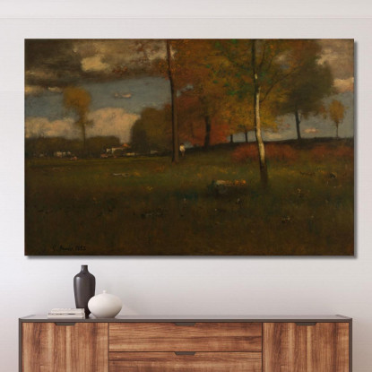 Vicino Al Villaggio Ottobre George Inness gin66 quadro stampato su tela