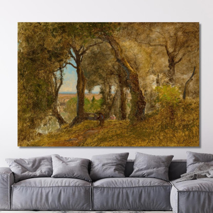 Olivi Ad Albano Italia George Inness gin70 quadro stampato su tela