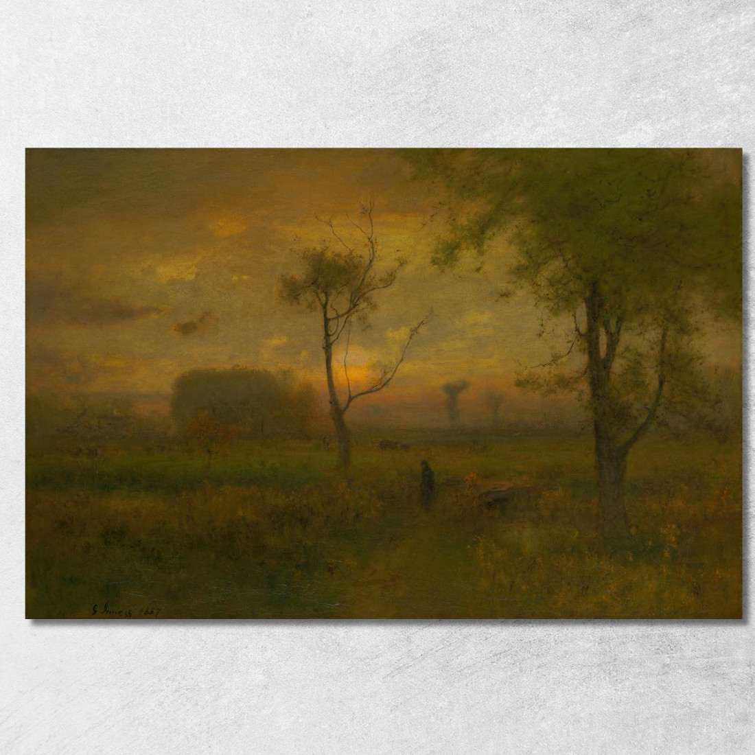 Alba George Inness gin85 quadro stampato su tela Alba George Inness gin85 quadro stampato su tela