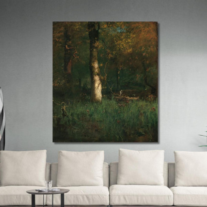 La Dimora Dell'Airone 2 George Inness gin92 quadro stampato su tela