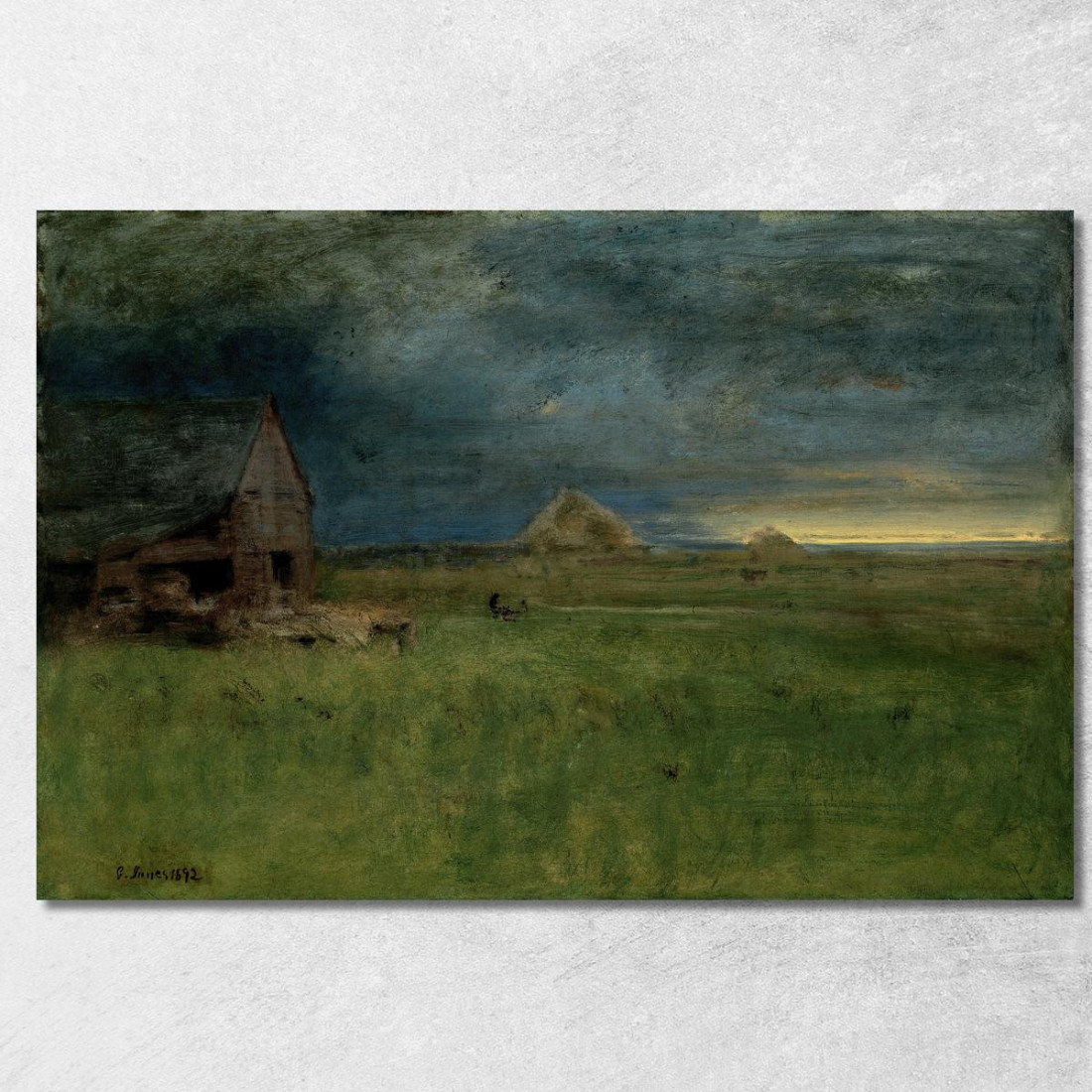 La Fattoria Solitaria Nantucket George Inness gin95 quadro stampato su tela La Fattoria Solitaria Nantucket George Inness gin95 quadro stampato su tela