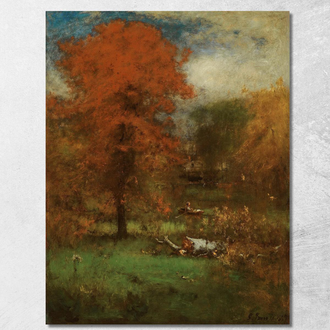 Lo Stagno Del Mulino George Inness gin96 quadro stampato su tela Lo Stagno Del Mulino George Inness gin96 quadro stampato su tela