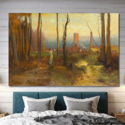 Il Ruscello Del Mulino Montclair New Jersey George Inness gin97 quadro stampato su tela