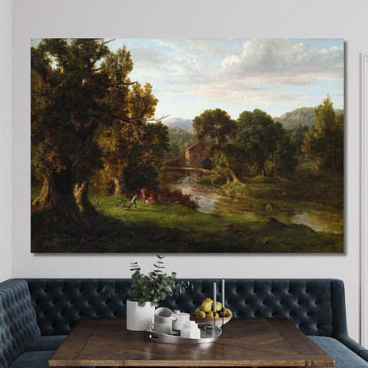 Il Vecchio Mulino George Inness gin98 quadro stampato su tela