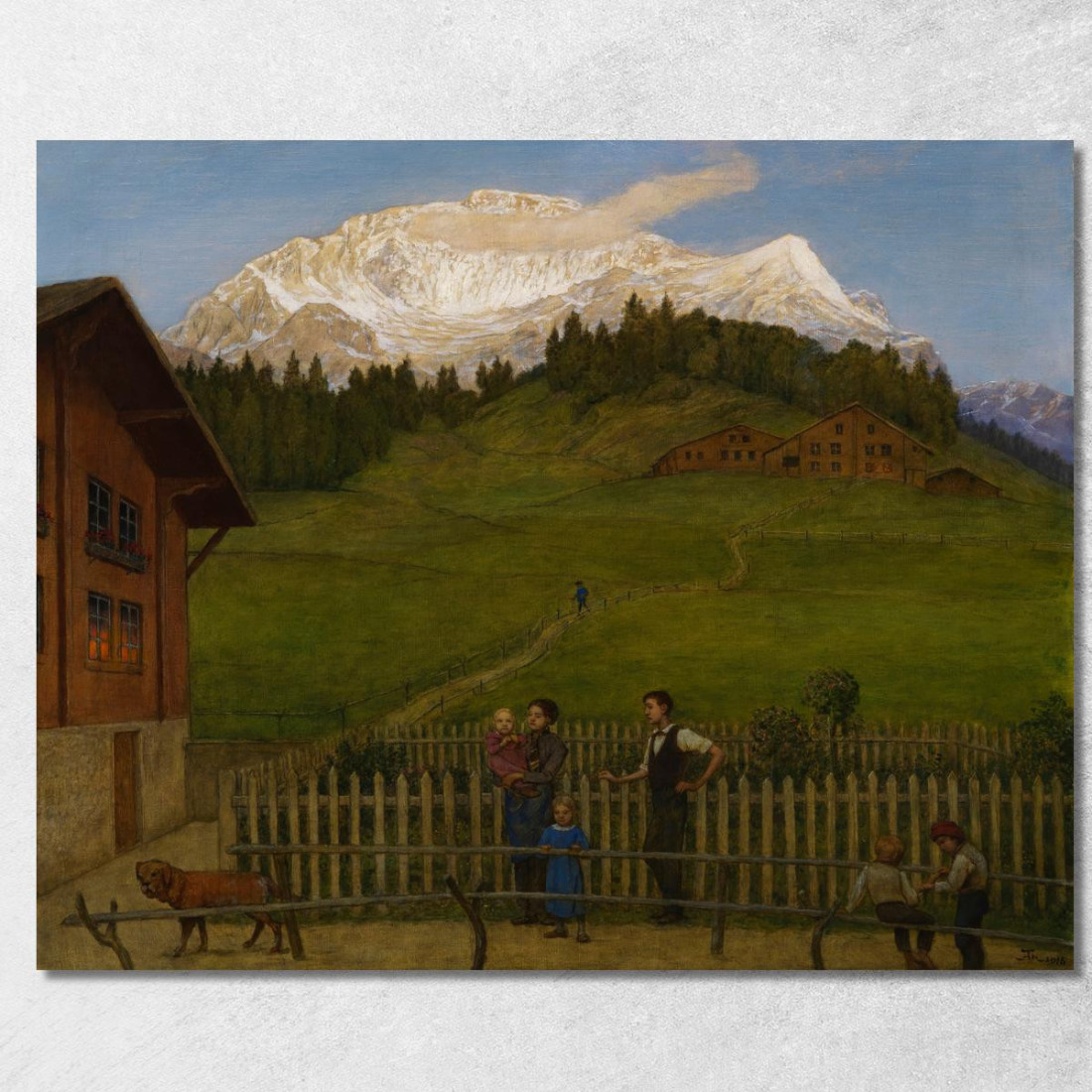 Sera In Svizzera Ii Hans Thoma hth1 quadro stampato su tela Sera In Svizzera Ii Hans Thoma hth1 quadro stampato su tela