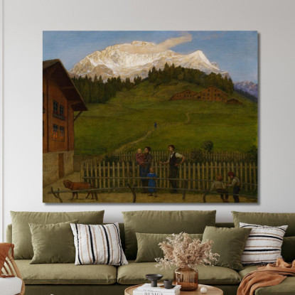 Sera In Svizzera Ii Hans Thoma hth1 quadro stampato su tela