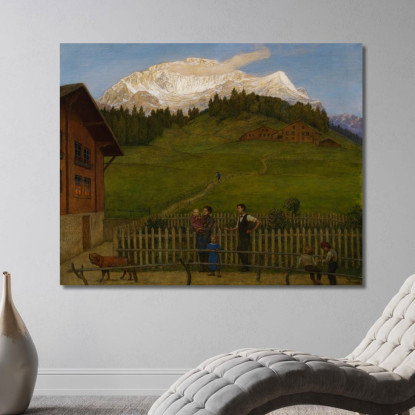 Sera In Svizzera Ii Hans Thoma hth1 quadro stampato su tela
