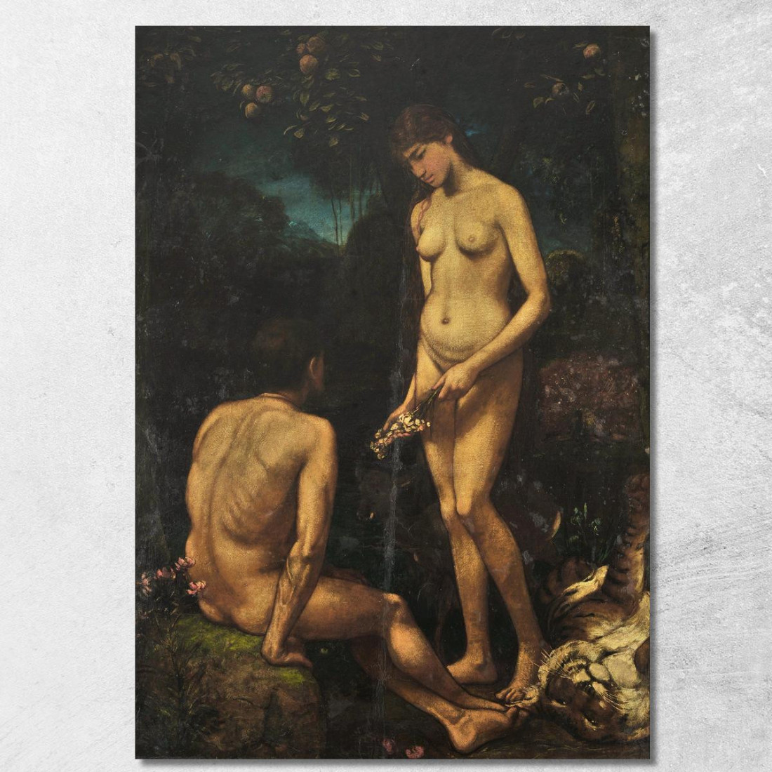 Adamo Ed Eva 2 Hans Thoma hth2 quadro stampato su tela Adamo Ed Eva 2 Hans Thoma hth2 quadro stampato su tela