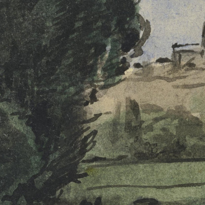 Al Limite Della Foresta. Cavaliere Su Un Sentiero Rivolto Verso L'Interno Hans Thoma hth5 quadro stampato su tela