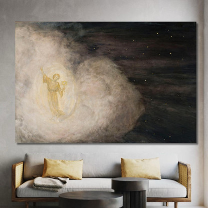 Angelo Con La Stella Di Betlemme Hans Thoma hth7 quadro stampato su tela