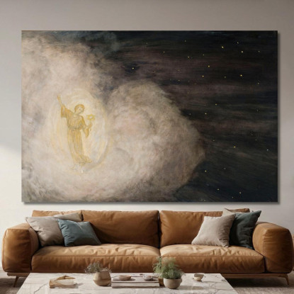 Angelo Con La Stella Di Betlemme Hans Thoma hth7 quadro stampato su tela