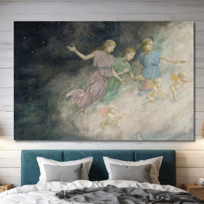 Angeli – Annunciazione Hans Thoma hth8 quadro stampato su tela