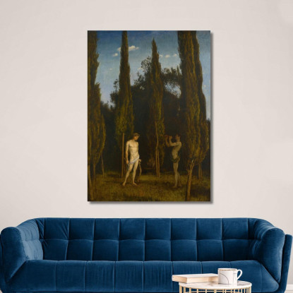 Apollo E Marsia 2 Hans Thoma hth10 quadro stampato su tela