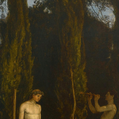 Apollo E Marsia 2 Hans Thoma hth10 quadro stampato su tela