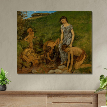 Alla Fonte Hans Thoma hth12 quadro stampato su tela
