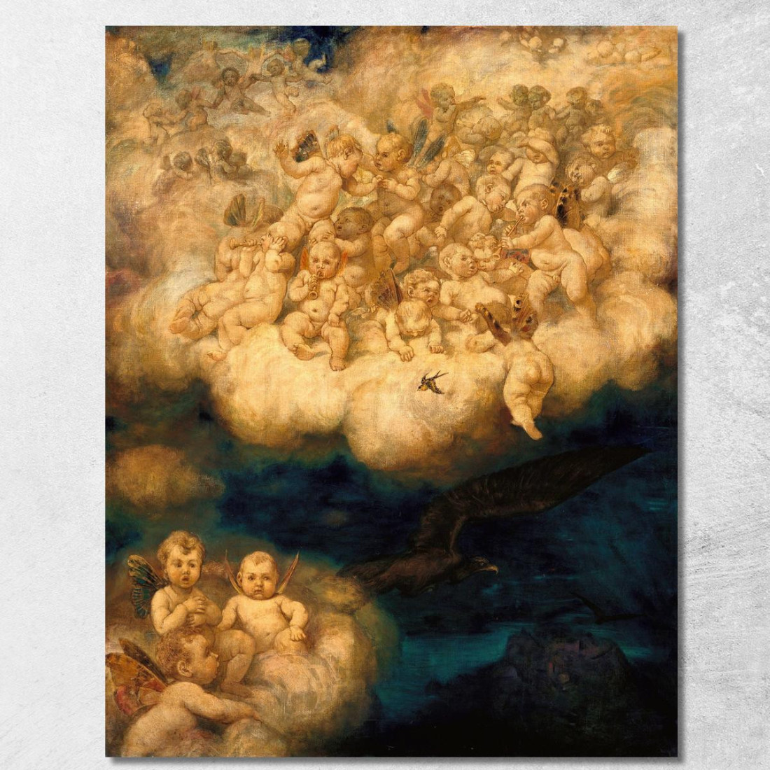 Nuvola Di Angeli Hans Thoma hth22 quadro stampato su tela Nuvola Di Angeli Hans Thoma hth22 quadro stampato su tela