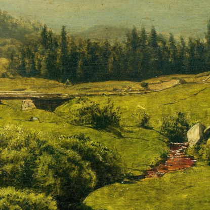 Il Ruscello Marrone Hans Thoma hth26 quadro stampato su tela