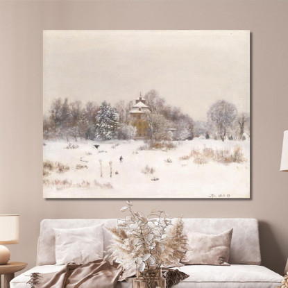 La 'Terra Desolata' Vicino A Francoforte In Inverno Hans Thoma hth28 quadro stampato su tela