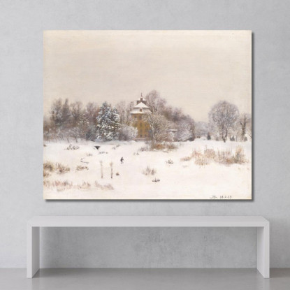 La 'Terra Desolata' Vicino A Francoforte In Inverno Hans Thoma hth28 quadro stampato su tela