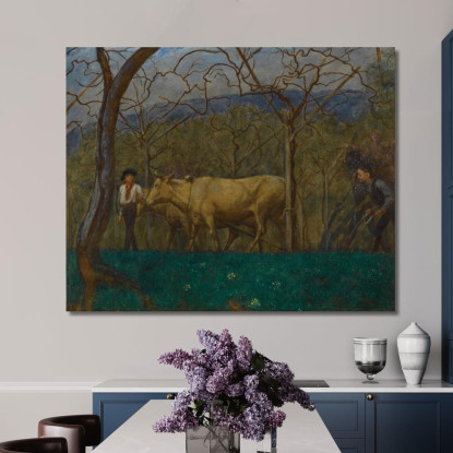 Crepuscolo Sul Lago Di Garda Hans Thoma hth31 quadro stampato su tela