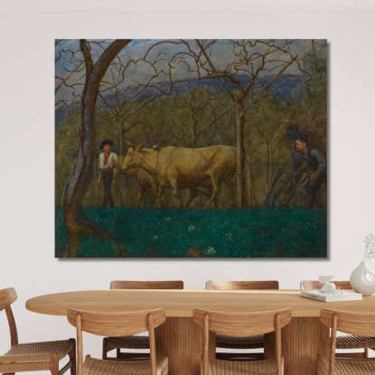 Crepuscolo Sul Lago Di Garda Hans Thoma hth31 quadro stampato su tela