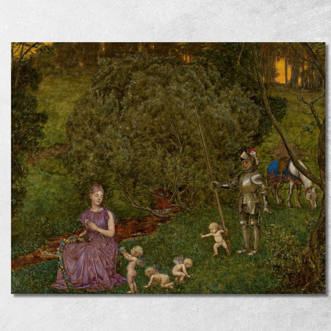 Favola – Cavaliere Hans Thoma hth35 quadro stampato su tela Favola – Cavaliere Hans Thoma hth35 quadro stampato su tela