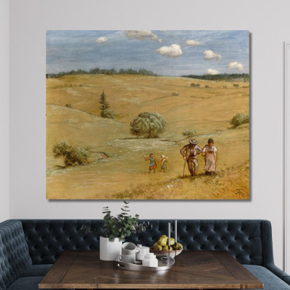 Paesaggio Collinare Hans Thoma hth41 quadro stampato su tela
