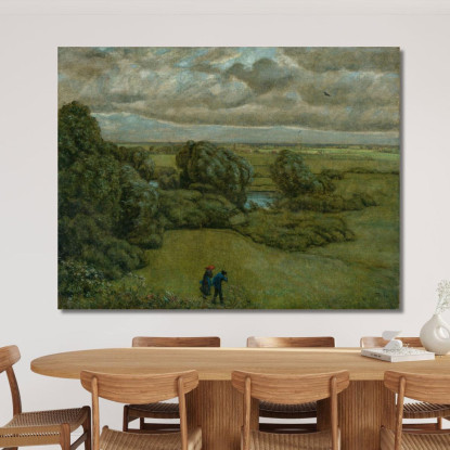 Paesaggio In Una Tempesta Hans Thoma hth45 quadro stampato su tela