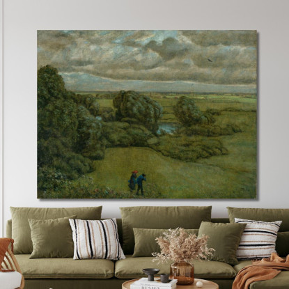 Paesaggio In Una Tempesta Hans Thoma hth45 quadro stampato su tela