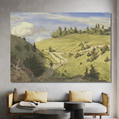 Paesaggio Nella Foresta Nera Hans Thoma hth47 quadro stampato su tela