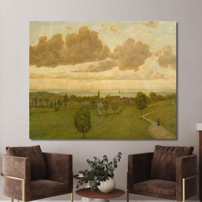 Paesaggio Hans Thoma hth48 quadro stampato su tela