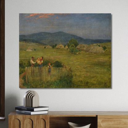 Piccolo Giardino Nella Foresta Nera Hans Thoma hth49 quadro stampato su tela