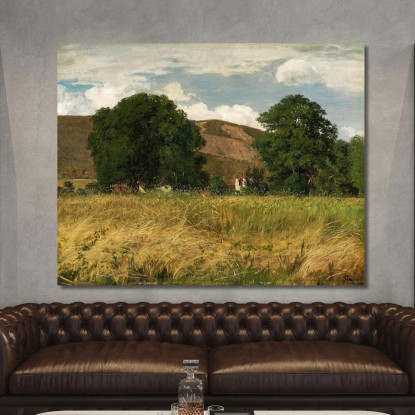 Prato Con Due Grandi Alberi Hans Thoma hth51 quadro stampato su tela