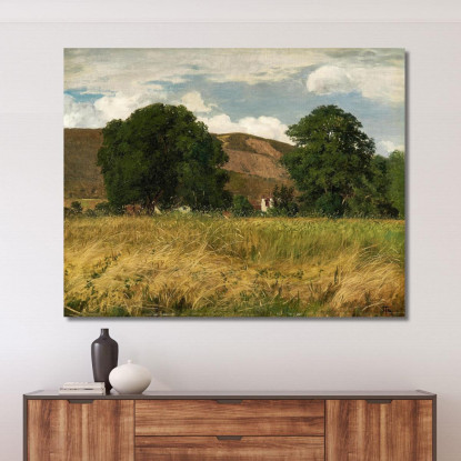 Prato Con Due Grandi Alberi Hans Thoma hth51 quadro stampato su tela