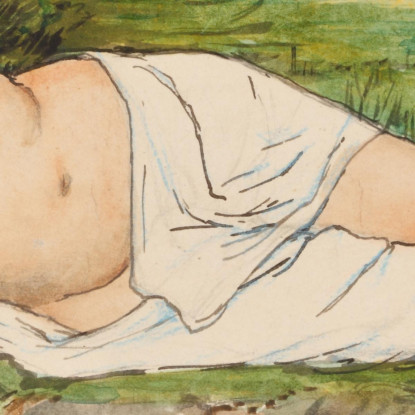 Ninfa Presso Un Ruscello Hans Thoma hth53 quadro stampato su tela