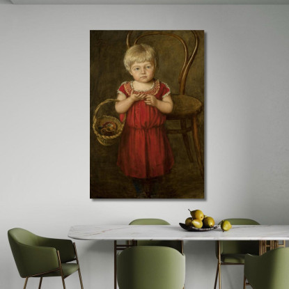 Ritratto Di Ela Con Un Cesto Hans Thoma hth59 quadro stampato su tela