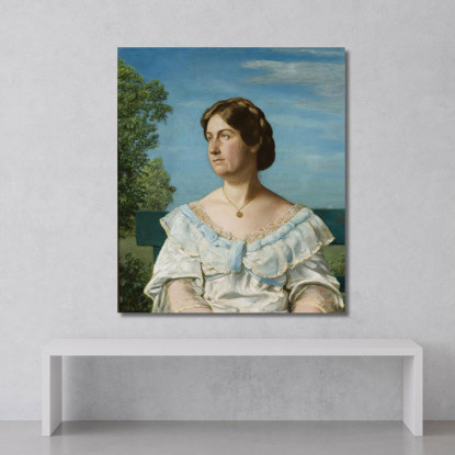 Ritratto Di Ella Blaue Figlia Adottiva Dell'Artista Hans Thoma hth60 quadro stampato su tela