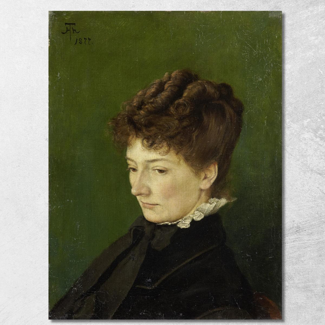 Ritratto Di Ida Müller Nata Scholderer Hans Thoma hth61 quadro stampato su tela Ritratto Di Ida Müller Nata Scholderer Hans Thoma hth61 quadro stampato su tela