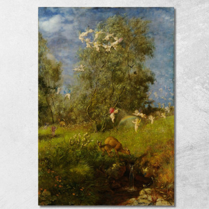 Primavera Hans Thoma hth70 quadro stampato su tela