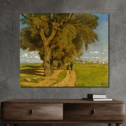 Paesaggio Estivo Vicino A Karlsruhe Hans Thoma hth71 quadro stampato su tela