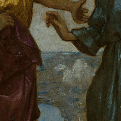Tentazione Di Cristo Hans Thoma hth74 quadro stampato su tela
