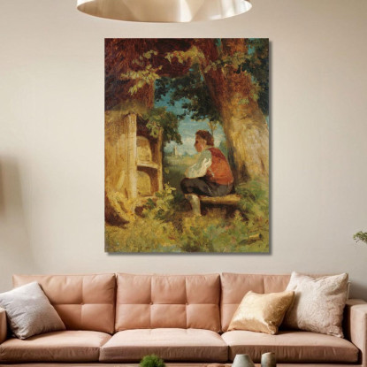 L'Amico Delle Api Hans Thoma hth76 quadro stampato su tela