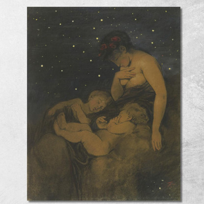 La Notte Hans Thoma hth79 quadro stampato su tela