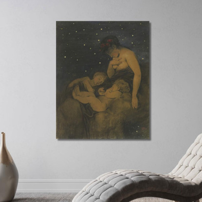 La Notte Hans Thoma hth79 quadro stampato su tela